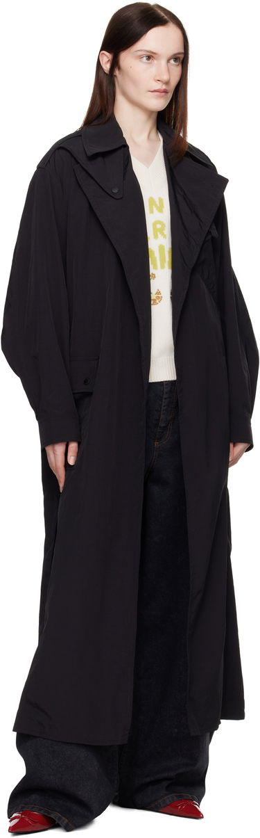 Тренчкот KENZO Kenzo Paris Kimono Sleeves Long Trench Coat Черно | FF52MA2249OK, 3