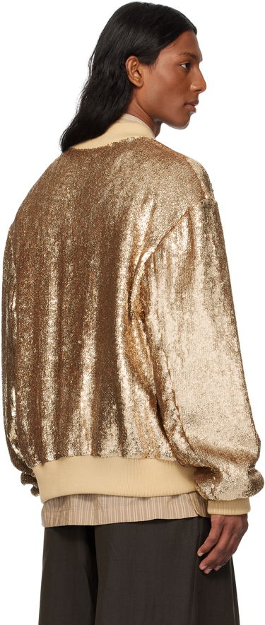 Яке бомбър Dries Van Noten Dries Van Noten Sequinned Bomber Jacket Металик | 251-080546-1481, 2