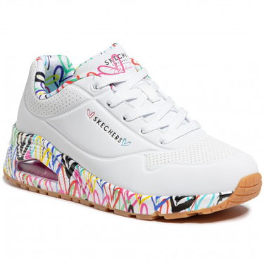 Кецове и обувки Skechers Uno Бежово | 155506-WHT, 5