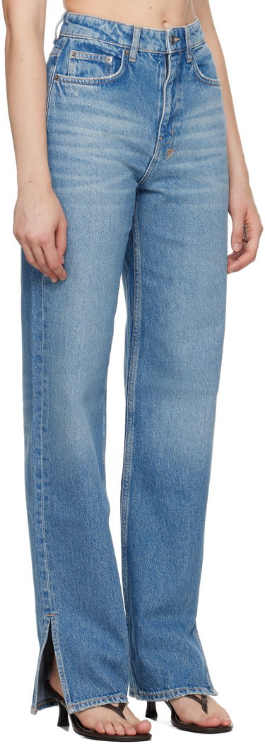 Дънки Ksubi Playback Splits High-Waist Straight-Leg Jeans Синьо | WPF25DJ003, 1