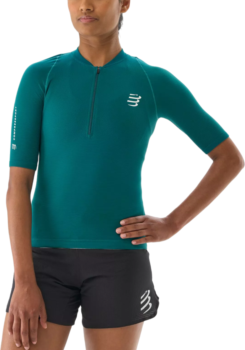 Тениска Compressport Trail Racing Postural Short Sleeve Top Зелено | atsw4916029l