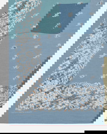 Шал KAPITAL Garden Patchwork Selvedge Bandana Синьо | EK-1633BA SAX, 4
