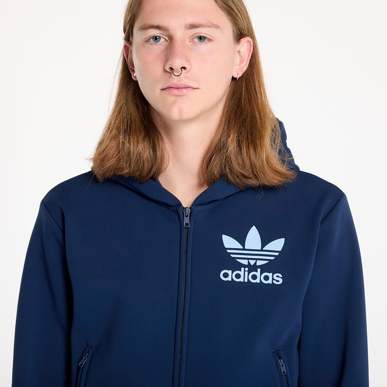 Суитчър adidas Originals Wales Bonner x Track Hoodie Тъмно синьо | JJ2939, 1