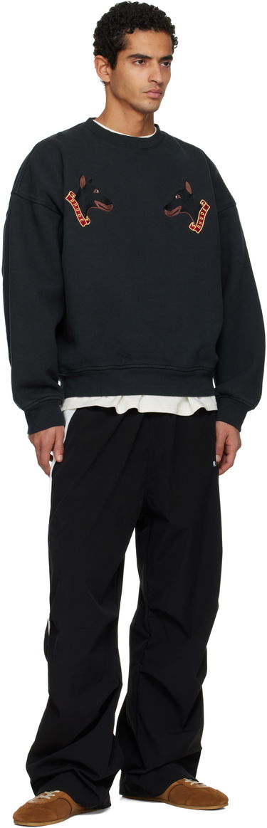 Суитчър Rhude London Hound Crewneck Sweatshirt Черно | RHPF25ST01012, 3