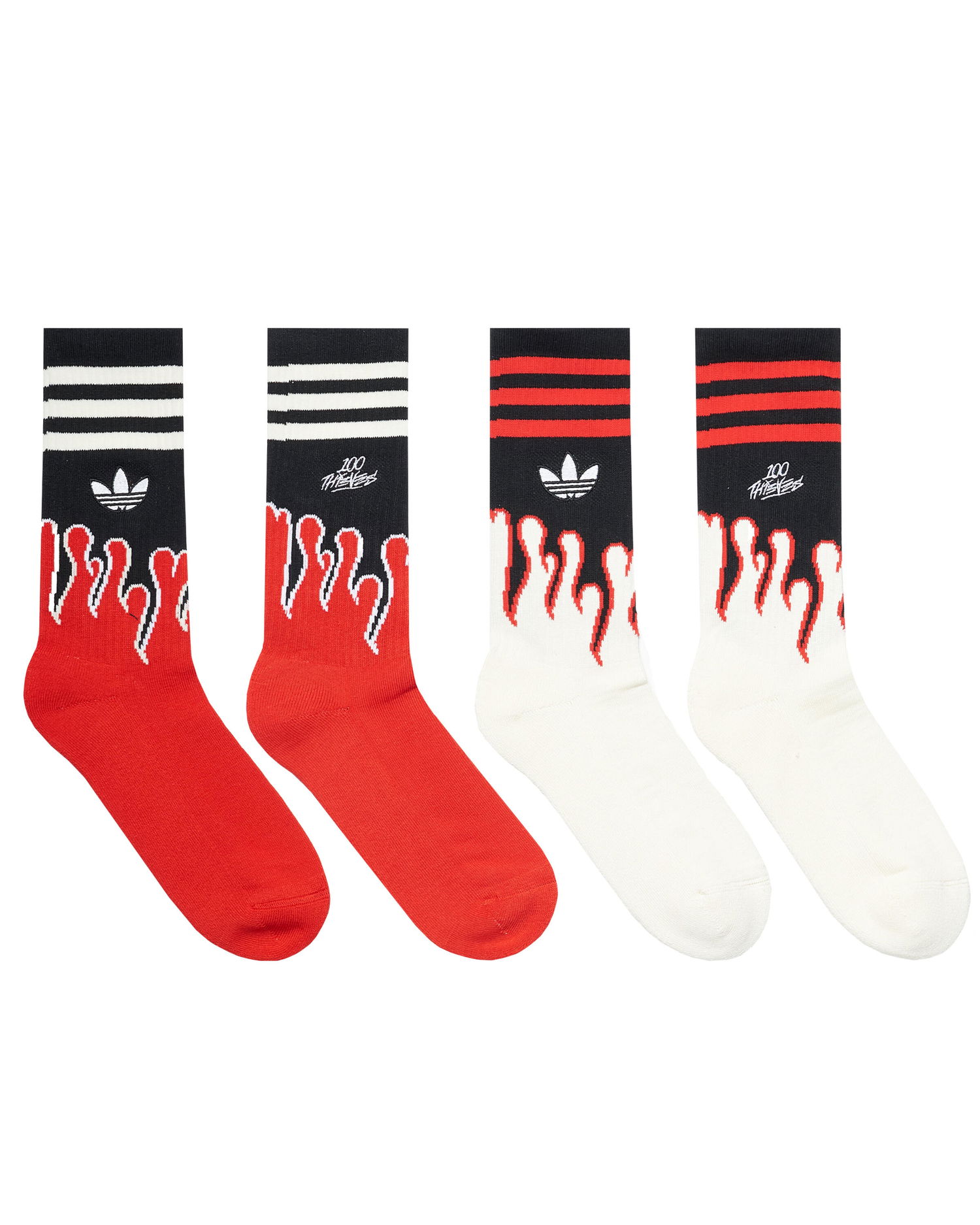 Чорапи adidas Originals 100 THIEVES x Socks Бяло | JE0320, 0
