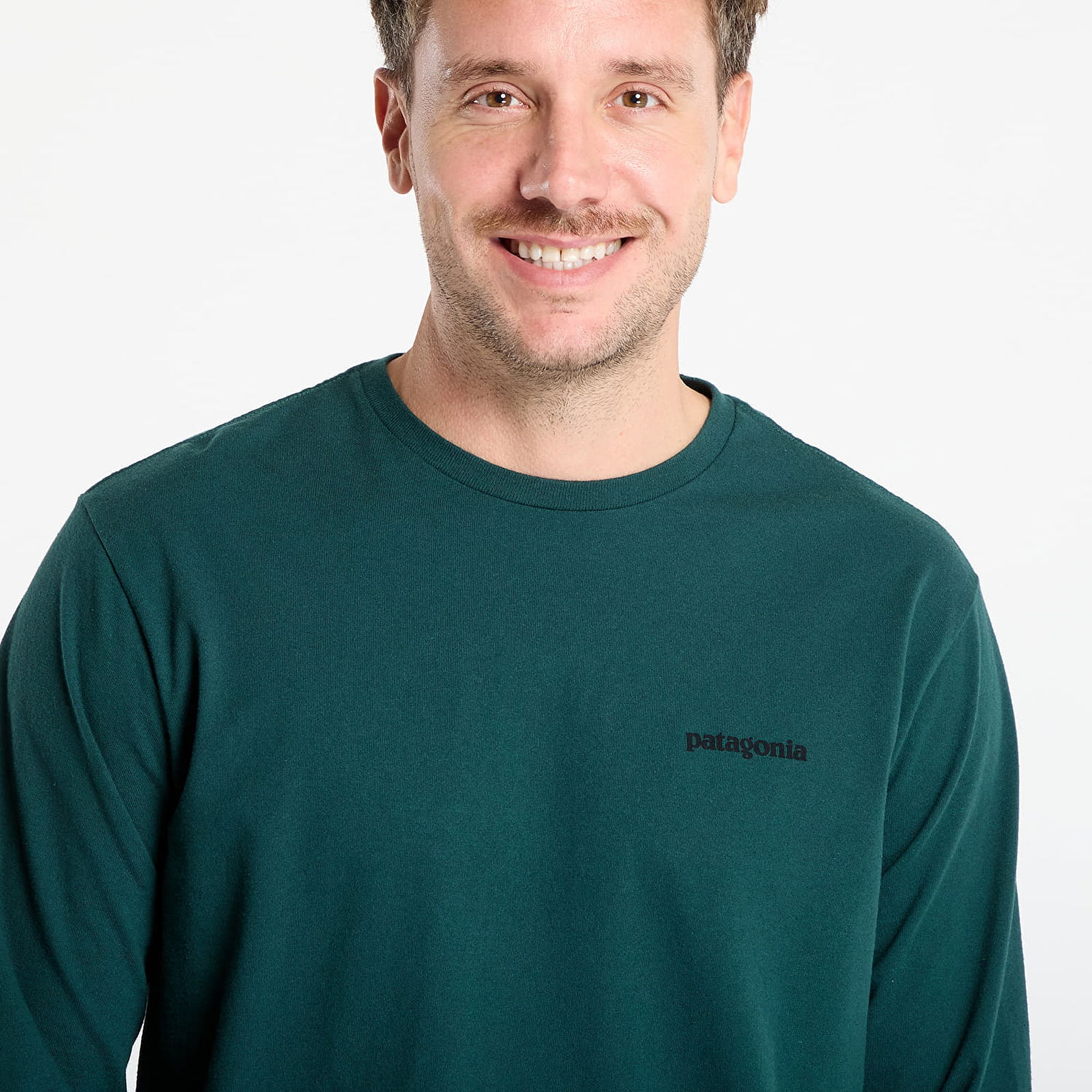 Тениска Patagonia Long Sleeve P-6 Logo Responsibili-Tee Зелено | 38518 CASG, 1