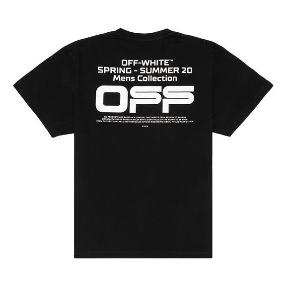 Тениска Off-White Wavy Line Print Loose Fit T-Shirt Черно | OMAA038R201850041001, 0