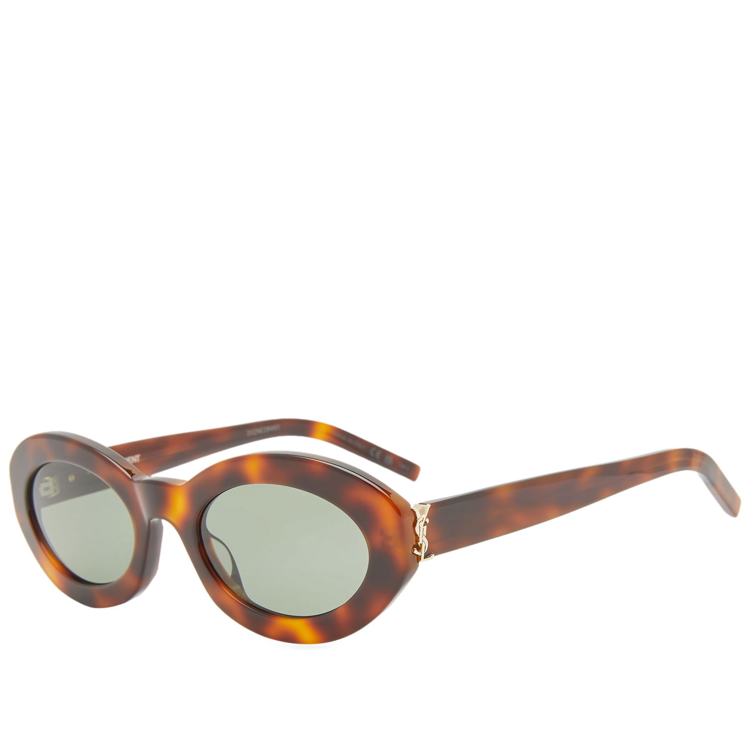 Слънчеви очила Saint Laurent Saint Laurent SL M136 Oval Sunglasses Кафяво | 30015353002, 1