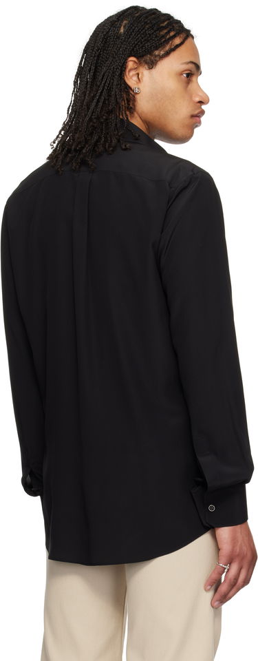 Риза Dolce & Gabbana Dolce&Gabbana Silk Logo Embroidered Shirt Черно | G5MO1ZFU1UQ, 2