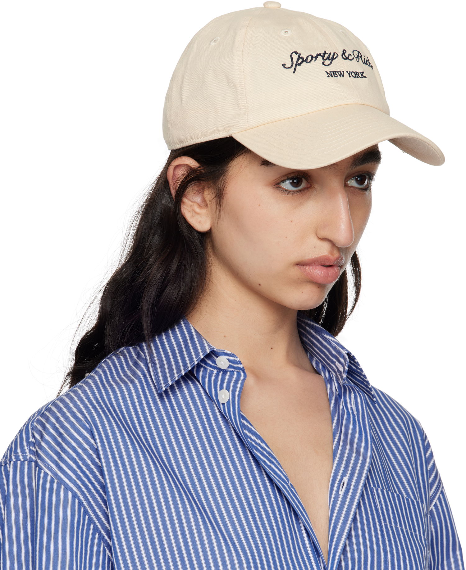 Шапка с козирка Sporty & Rich Sporty & Rich Syracuse Baseball Cap Бежово | AC040612322CR01, 1