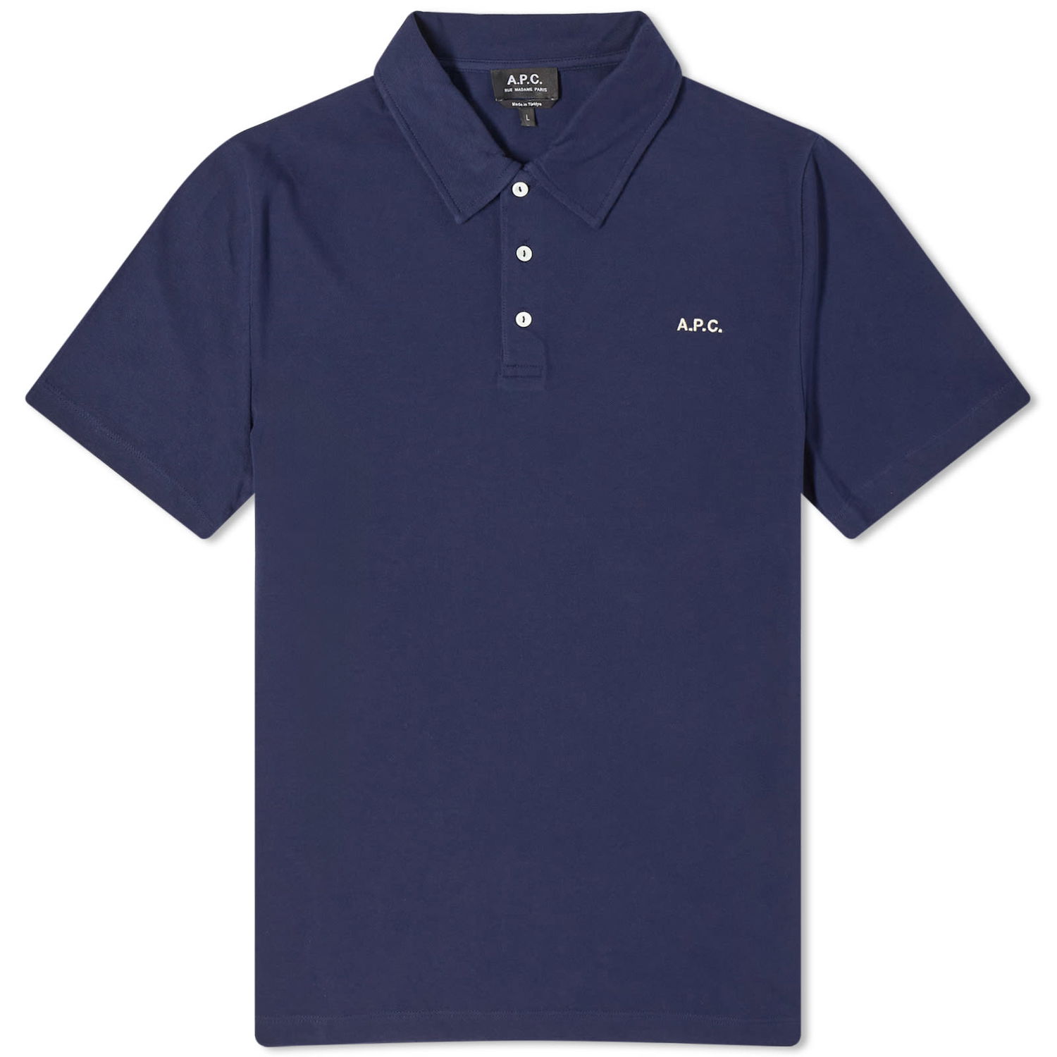 Поло тениска A.P.C. Carter Logo Polo Tee Тъмно синьо | COGWZ-H26342-IAK, 0