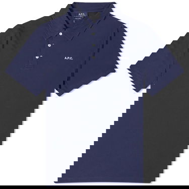 Поло тениска A.P.C. Carter Logo Polo Tee Тъмно синьо | COGWZ-H26342-IAK, 0