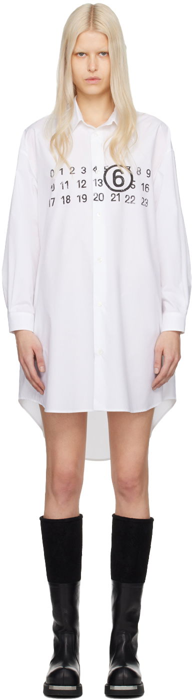 Pокля Maison Margiela MM6 Numeric Minidress Бяло | S52CT0780 S47294, 0
