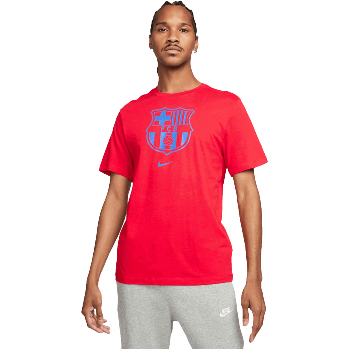 Тениска Nike FC Barcelona Crest T-Shirt Червено | HQ8396-620, 0
