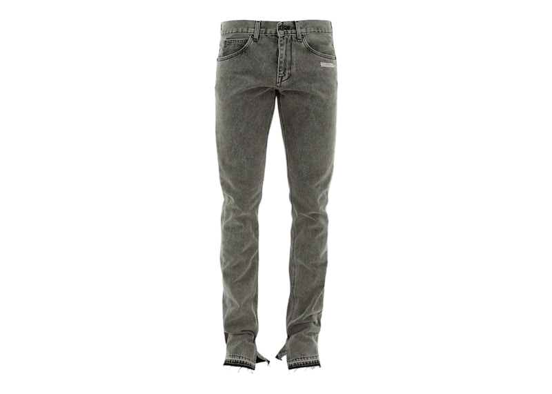 Дънки Off-White Slim Split Diag Jeans Сиво | OMYA062R20E540270801, 0