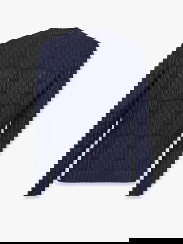Пуловер FENDI Sweater Crewneck Patterned Синьо | FZX091ASGOF0H5A, 0