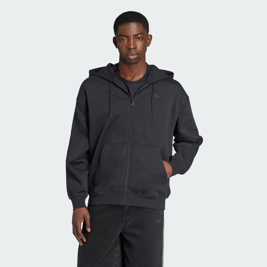 Суитчър adidas Performance Adicolor Oversize Full-Zip Hoodie Черно | JW8367, 0