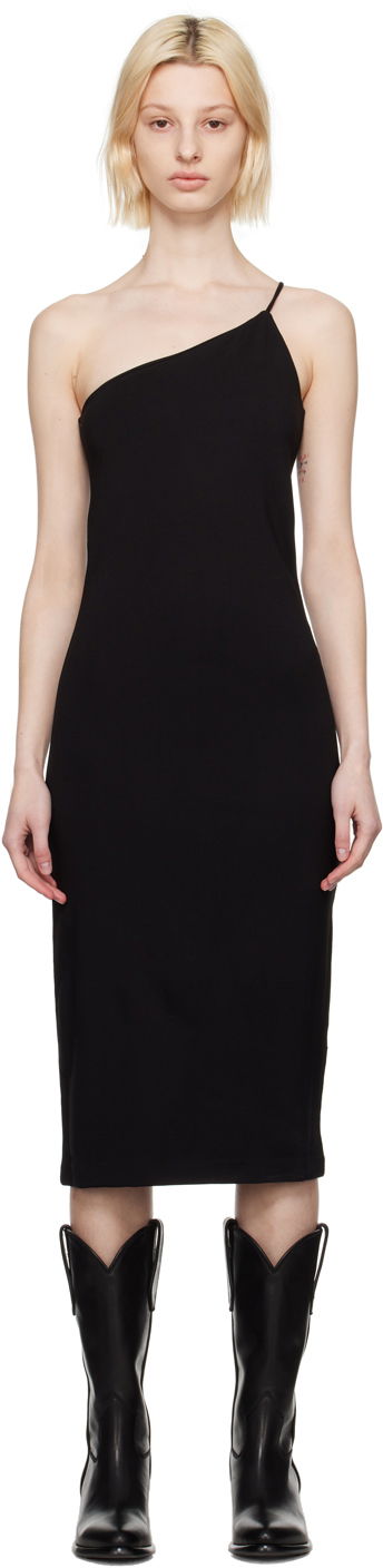 Pокля rag & bone rag & bone Irina One-Shoulder Midi Dress Черно | WAC23P3004LC04, 0