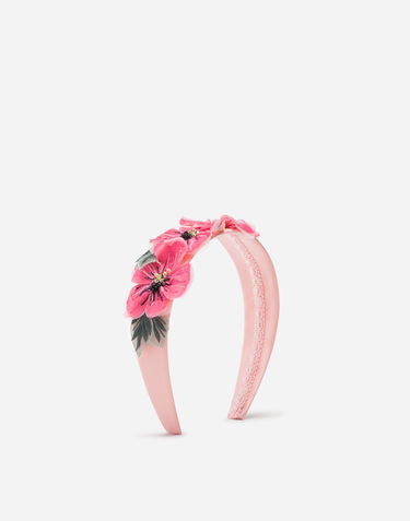 Значка Dolce & Gabbana Dolce & Gabbana Floral Chiffon Headband Розово | LB3L50G7WFVF0660, 0