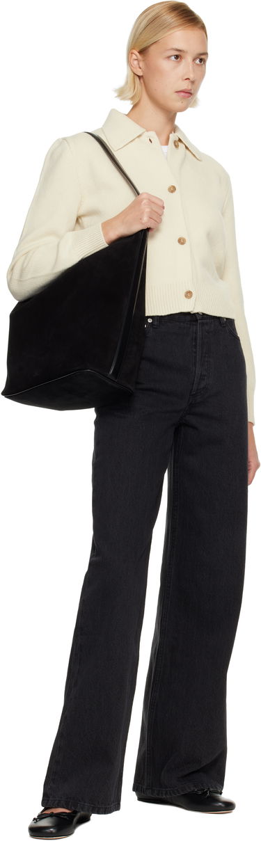 Чанта през рамо A.P.C. Vera Maxi Suede Hobo Bag Черно | PXCAL-F67029, 3