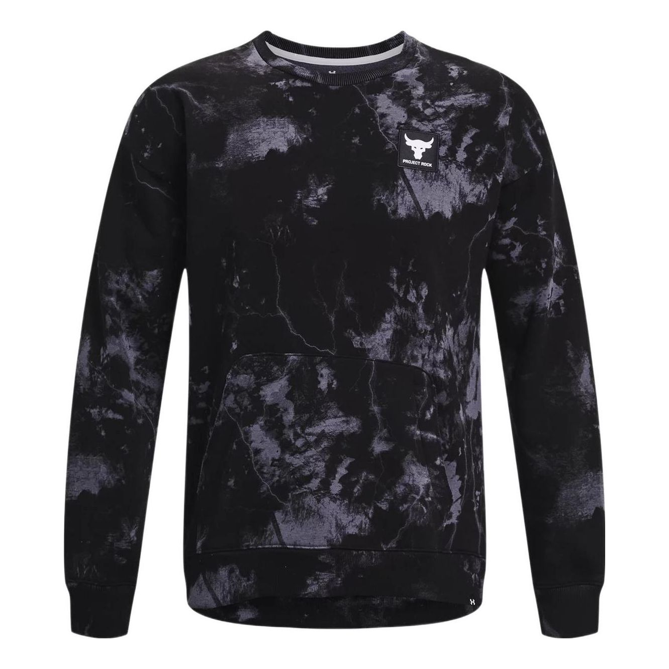 Суитчър Under Armour Project Rock Rival Fleece Disrupt Printed Crew Sweatshirt Черно | 1373566-001, 0
