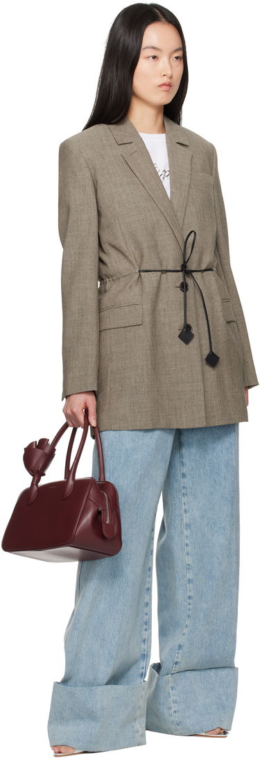 Яке LANVIN Lanvin Belted Wool Blazer Кафяво | RW-JA0021-6040-P25, 3