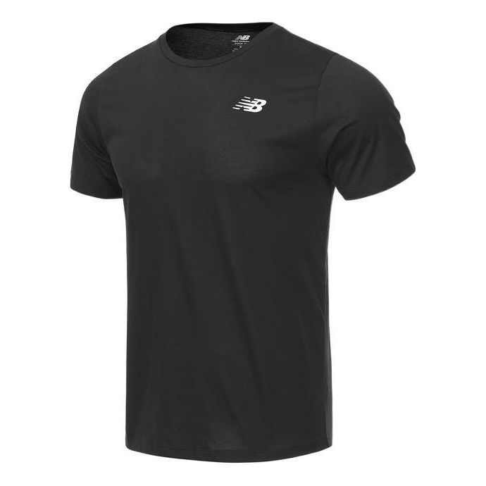 Тениска New Balance Tenacity Heather Tech T-Shirt Черно | AMT11070-BK