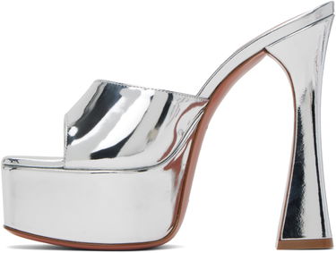 Грижа за обувките Amina Muaddi Amina Muaddi Dalida Heeled Platform Sandals Металик | DALIDA SANDAL PLATEAU MIRROR, 2