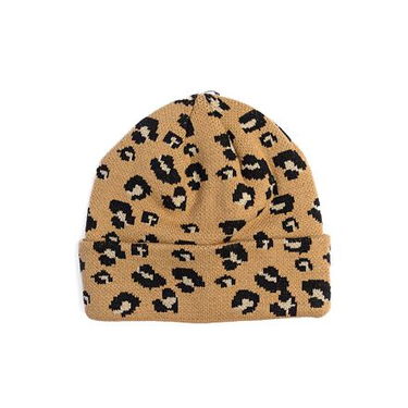 Шапка New Era Medium Knit Wide Leopard Beanie Кафяво | 60565280, 0