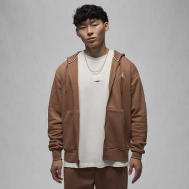 Суитчър Jordan Fleece Hoodie With Zipper Кафяво | FV7289-223, 0