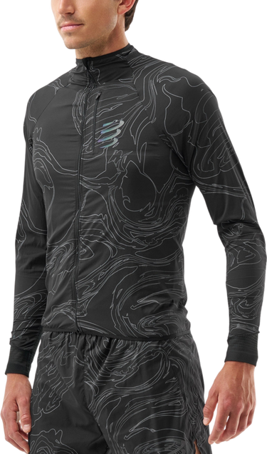 Ветровка Compressport Hurricane Windproof Patterned Jacket Черно | ajvm11099047, 0