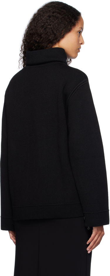 Пуловер Courrèges Oversized Mockneck Knit Sweater Черно | 424MPU198FI0036, 2