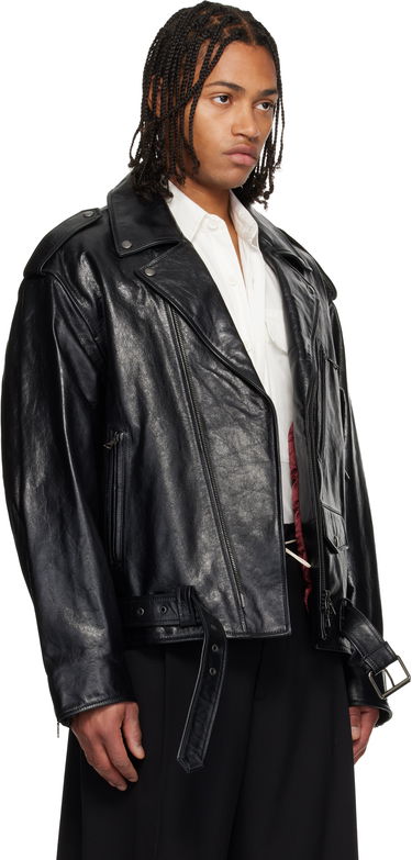 Яке Dries Van Noten Dries Van Noten Biker Leather Jacket Черно | 252-021803-2370, 1