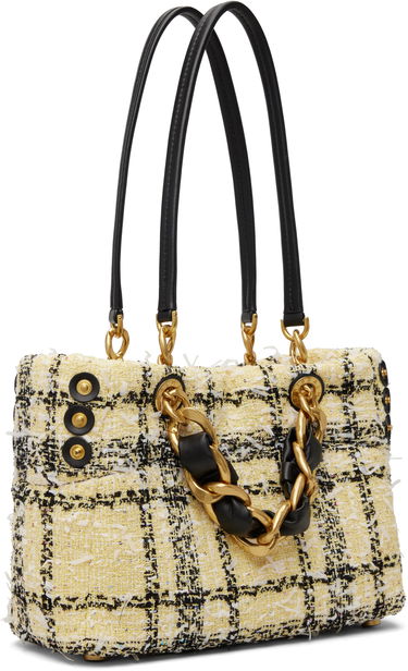 Голяма пазарска чанта Balmain Plaid Tweed Chain-link 1945 Tote Многоцветен | GN1FD871TTWN, 2