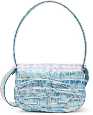 Чанта през рамо Diesel 1dr Crocodile-Embossed Shoulder Bag Синьо | X08396 P8247, 0