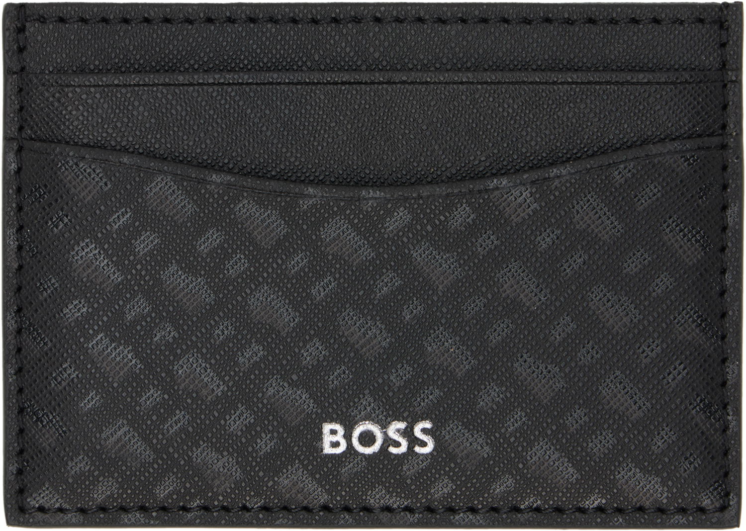 Портфейл BOSS Saffiano Leather Card Holder Черно | 50542389, 0