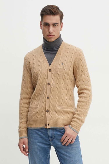 Пуловер Polo by Ralph Lauren Cable-Knit Wool Cardigan Бежово | 710949808, 0