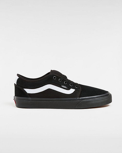 Кецове и обувки Vans Chukka Low Sidestripe Shoes (black/black/whi) Unisex White, Size 2.5 Черно | VN0A5KQZB8C, 0