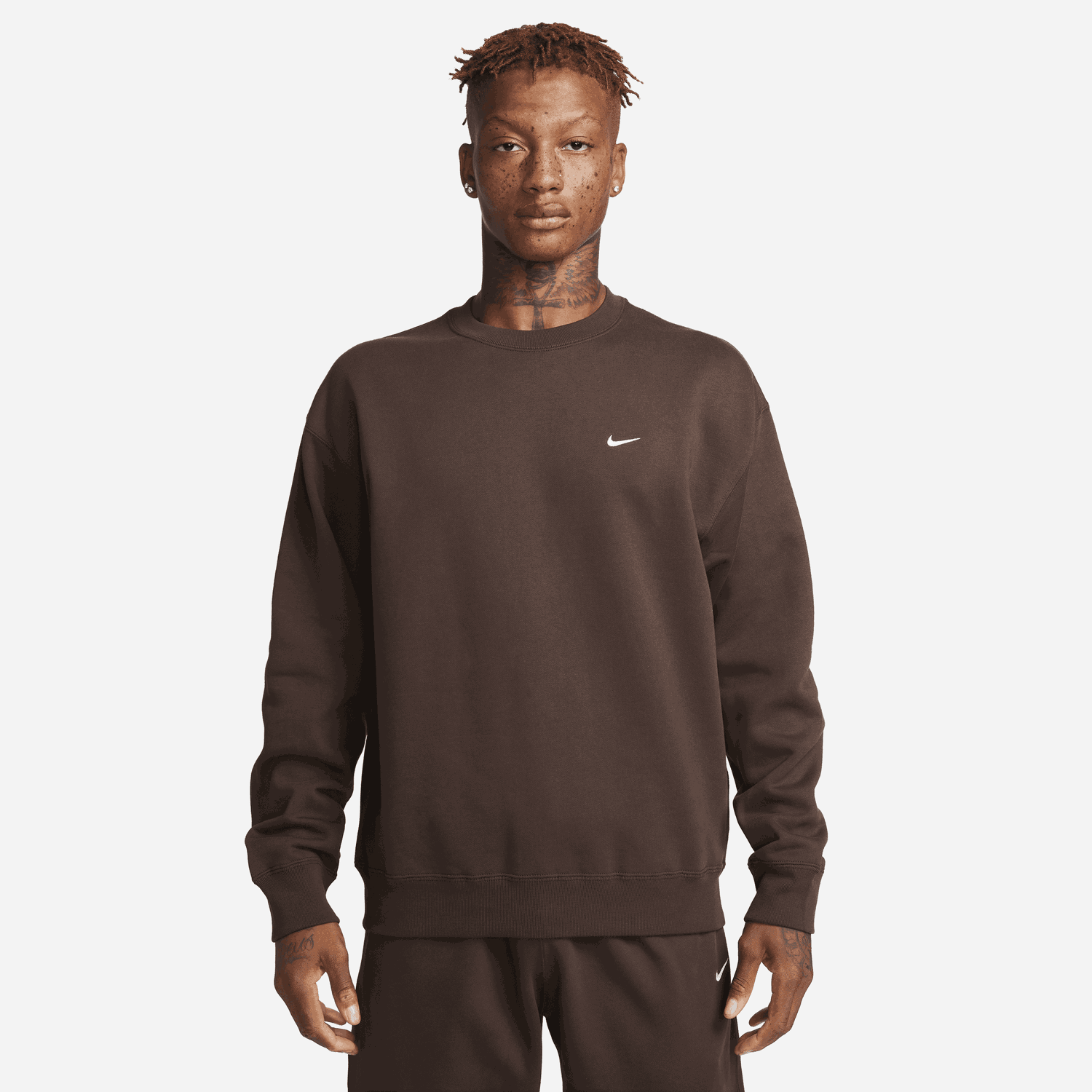 Суитчър Nike Solo Swoosh Fleece Crew Кафяво | DX1361-237, 0