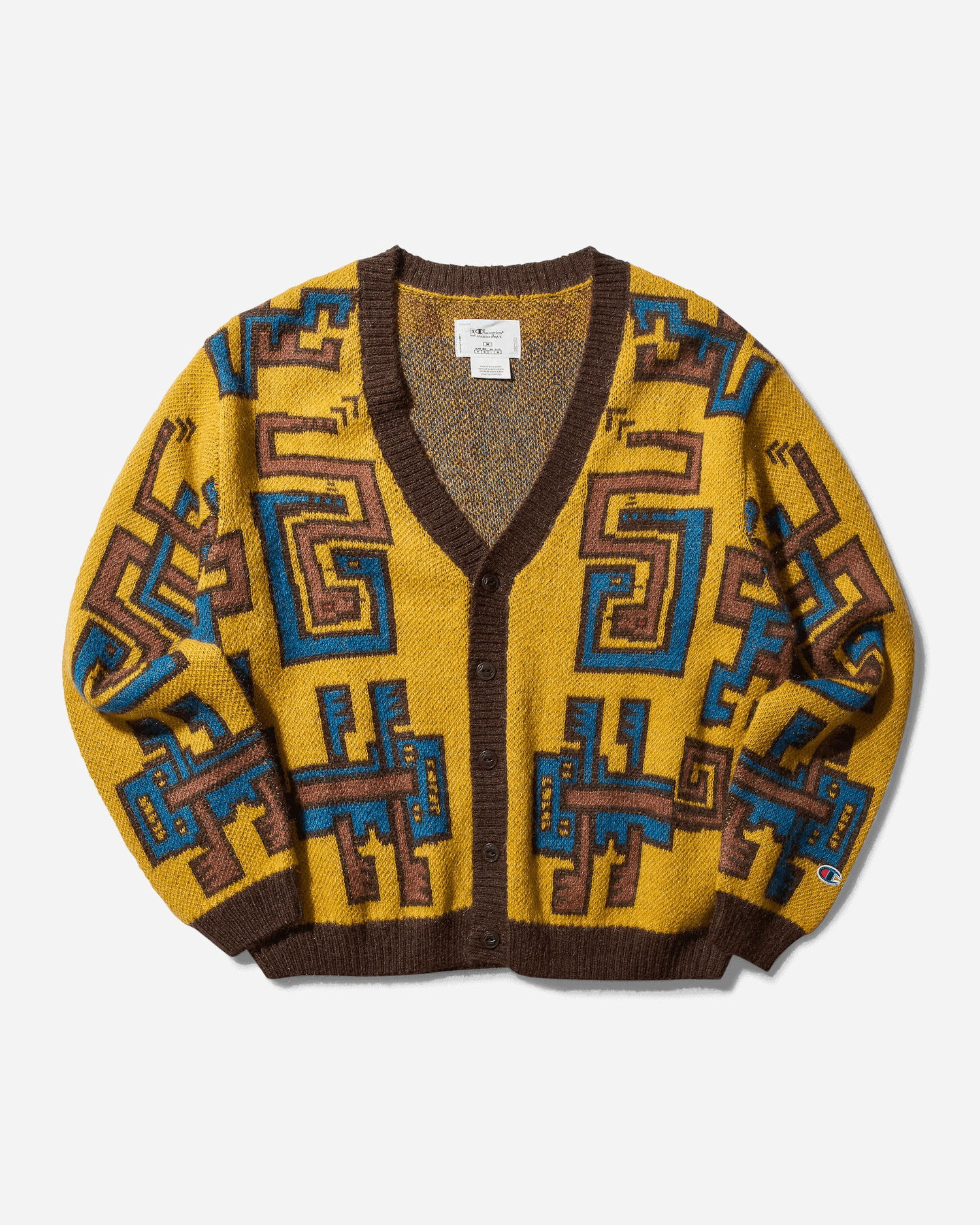 Пуловер Champion Angelo Baque Cusco Cardigan Жълто | GP204454 XAM4V, 1
