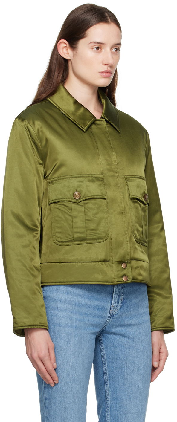 Яке rag & bone Rag & Bone Women's Satin Bomber Jacket Зелено | WAW23H2009KM09, 1