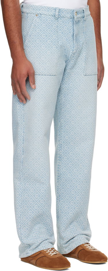 Дънки Casablanca Casablanca Relaxed Monogram Jeans Синьо | MPF25-TR-331-01, 1