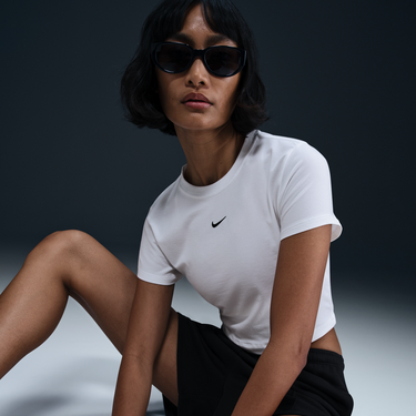 Тениска Nike Sportswear Chill Knit Cropped T-Shirt Бяло | HF9538-101, 4