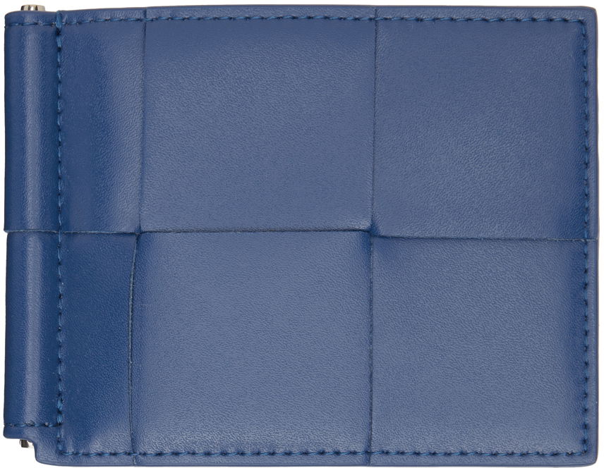 Портфейл Bottega Veneta Cassette Bill Clip Wallet Тъмно синьо | 749453 VBWD2, 0