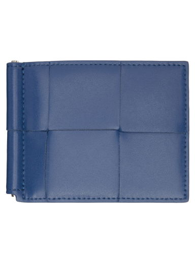 Портфейл Bottega Veneta Cassette Bill Clip Wallet Тъмно синьо | 749453 VBWD2