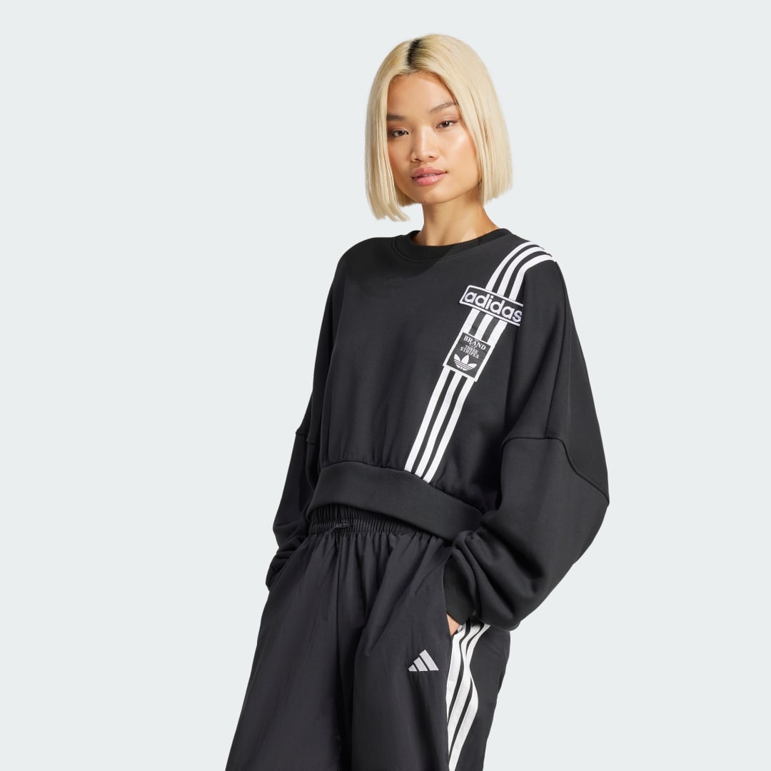Суитчър adidas Performance Adibreak Cropped Sweatshirt Черно | JD0189, 0