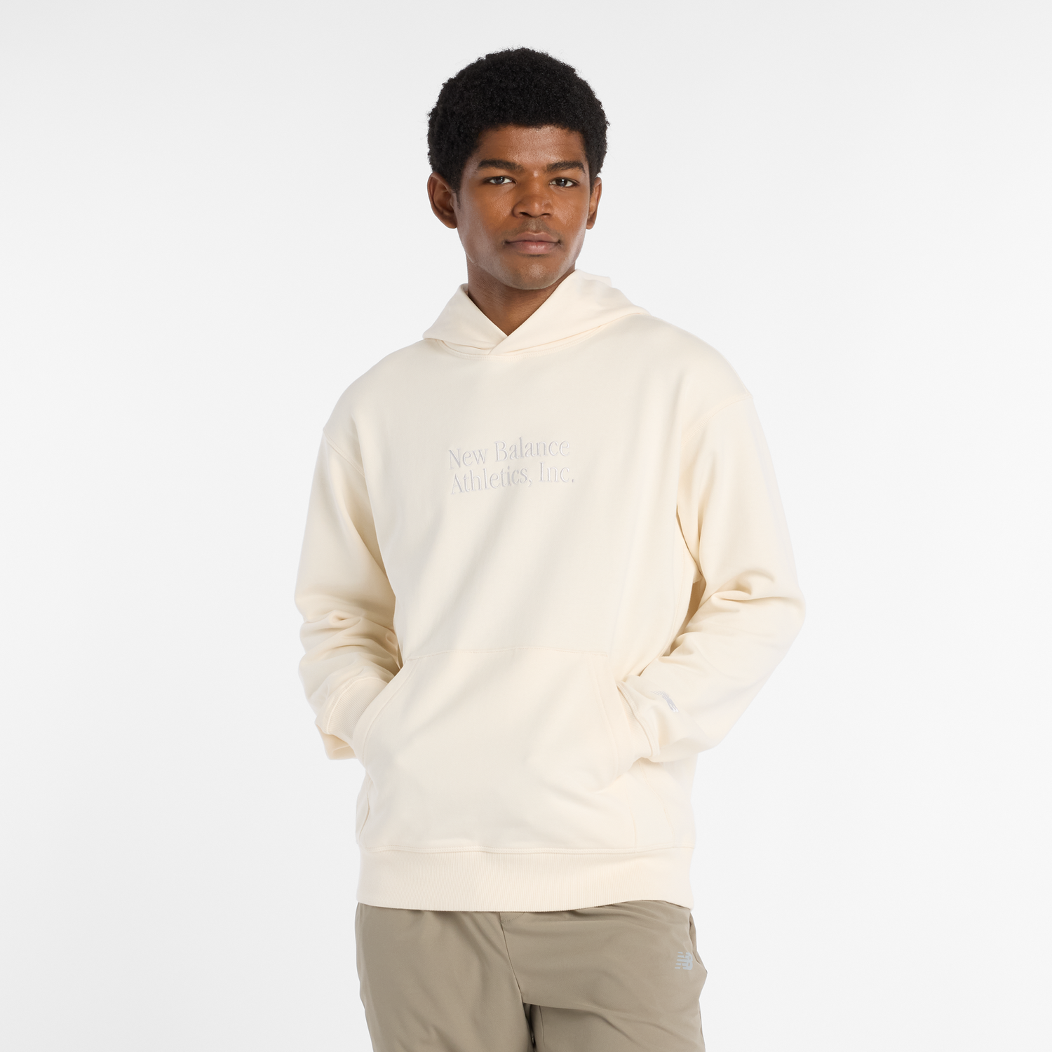 Суитчър New Balance Men's Hoodie Бежово | NBMT53925PEF, 0