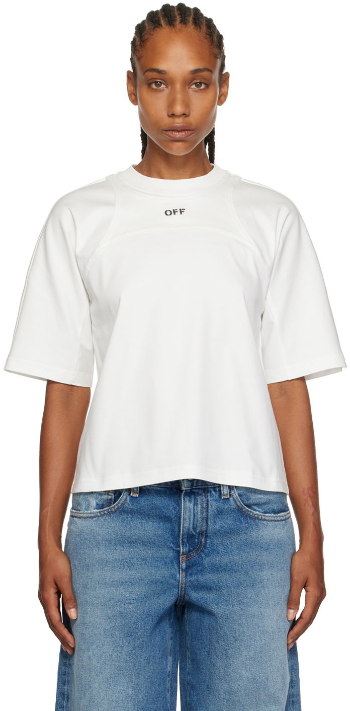 Тениска Off-White White Layered T-Shirt Бяло | OWAA122F23JER0010110