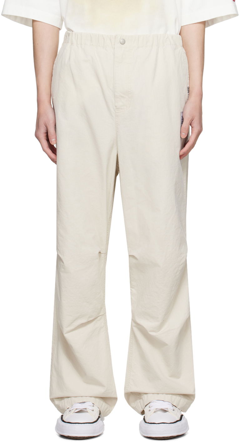 Панталони Maison MIHARA YASUHIRO Off-White Tucked Trousers Бежово | J12PT051