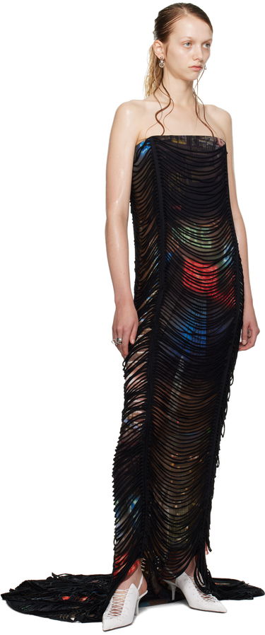 Pокля Jean Paul Gaultier Shayne Oliver Edition 'The Long Slashed City' Maxi Dress Черно | 24/27-F-RO148-T551-60405030, 4